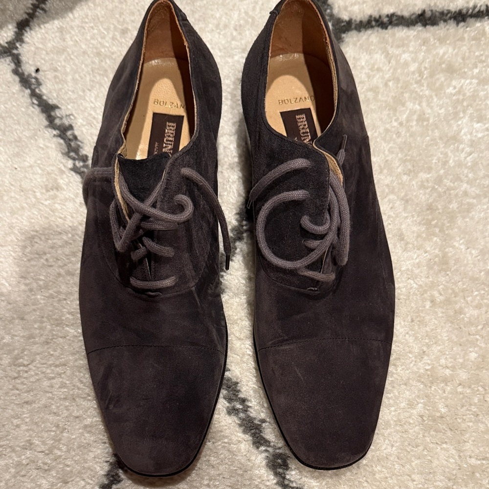 Brunello magli Men's Dark Suede Oxfords